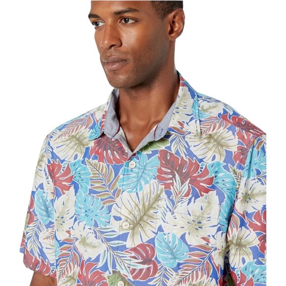 Tommy Bahama Men's Coconut Point Fronds Mosaic IslandZone Camp Shirt, Large, NWT - Picture 7 of 8